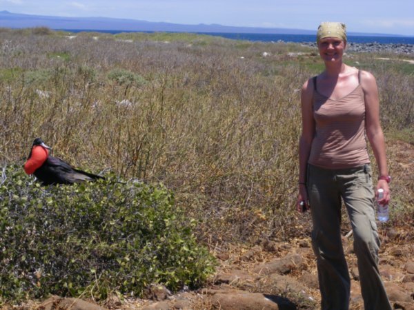 Catherine Standing by a Frigate Bird