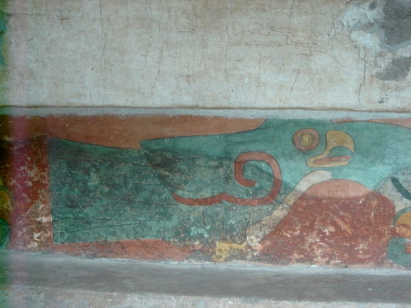Muurschildering in Teotihuacán