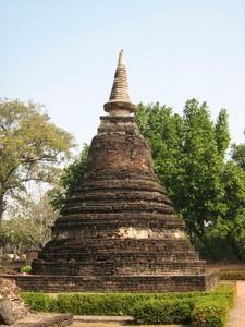 A stupa at Wat Mahathat, the largest wat in Sukhotai Historical Park