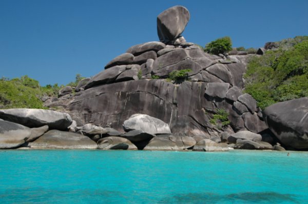 Rock formations on island 8