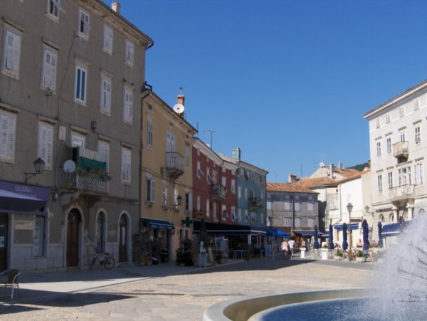 Piazza on the island of Cres