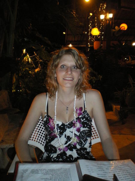 in restaurant before Full Moon Party