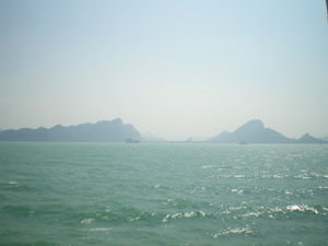 View of the mainland from ferry