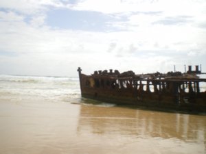 The Maheno Shipwreck on 75 mile beach