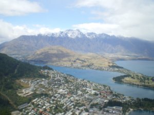 looking out over Queenstown