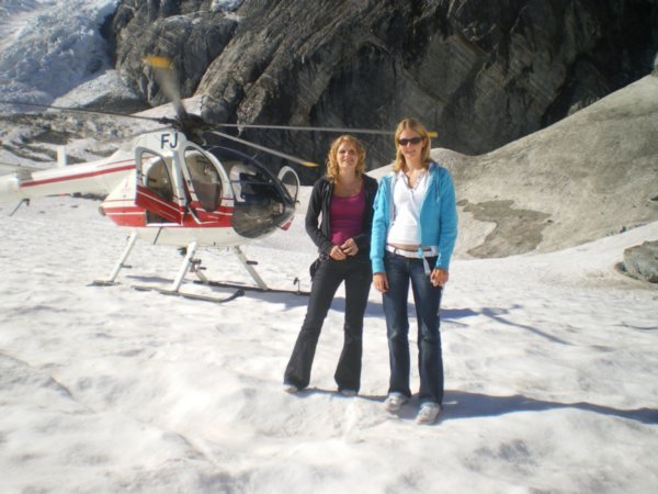 Posing in front of the helicopter!