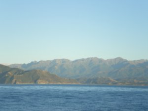 mountains - from the boat
