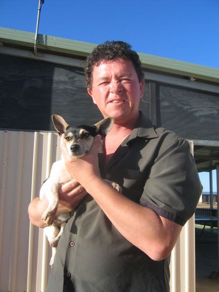 Paul with the crazy dog!