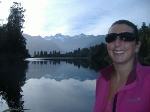 Me at Lake Matheson with it's reflection of Mount Cook