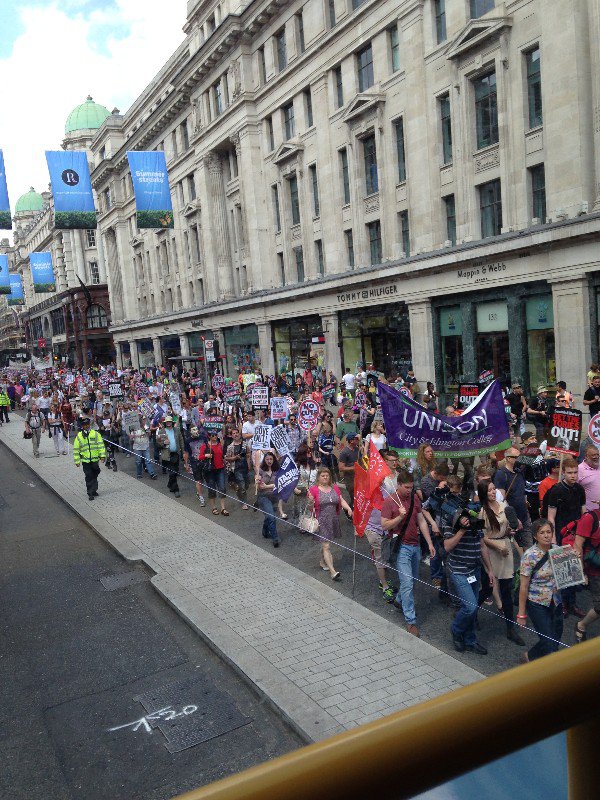 Londoners sure know how to throw a protest.