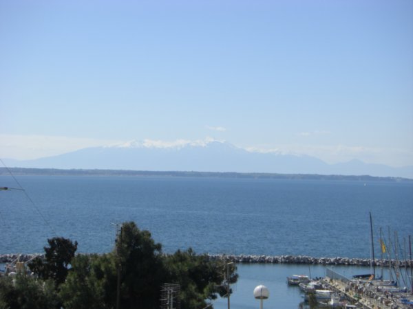 View from the girls' balcony with Mt. Olympus 