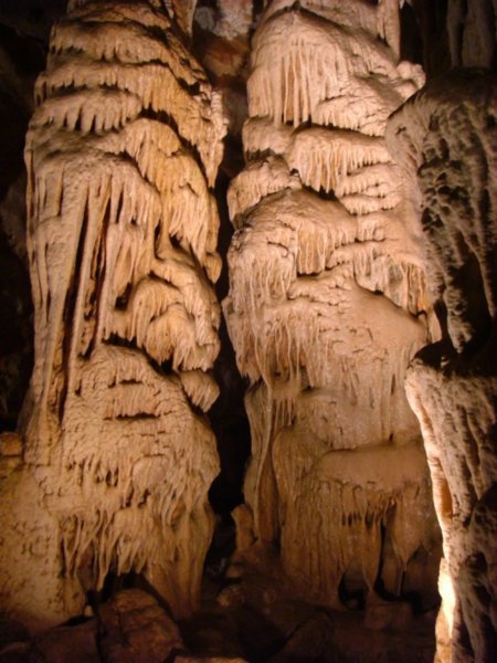 stalagmites and stalagtites