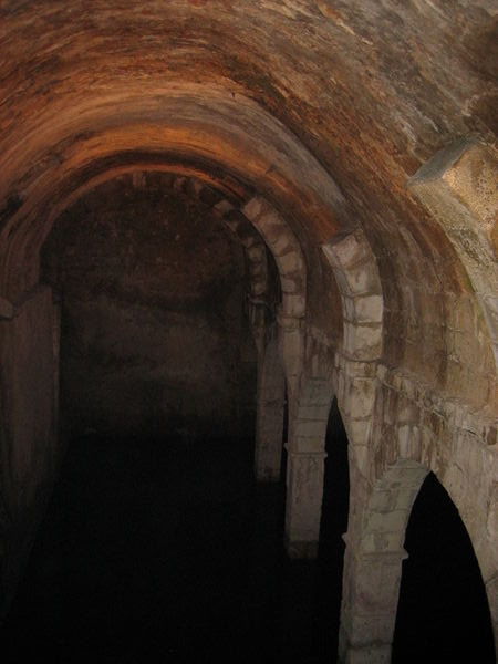 Cisterns in an old church