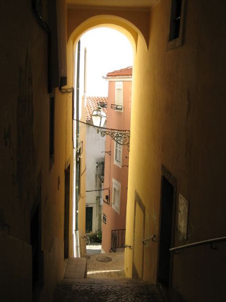 Typical alley in Lisbon