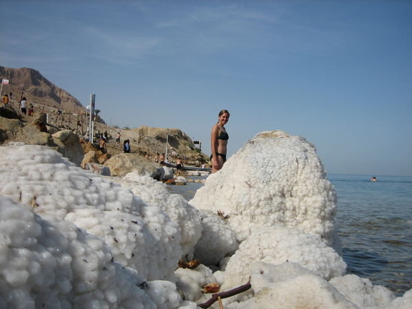 Salt deposits at Dead Sea