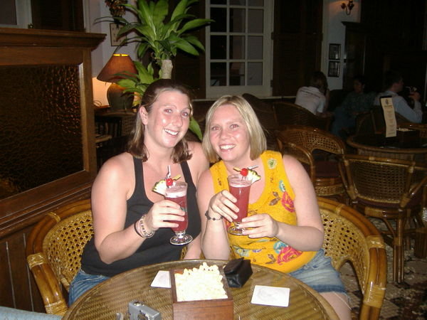 Us and our Singapore Slings - tasty!