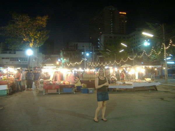 At the beginning of the night market