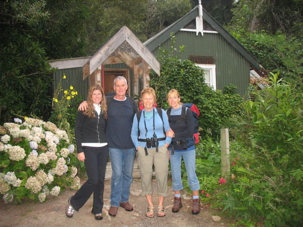 Our adorable cottage and my tramping pals