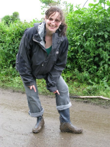 Look at my muddy boots!