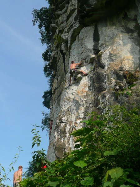 Alex climbing