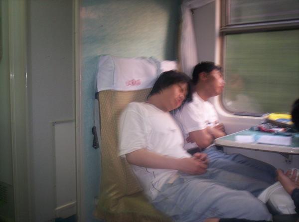 Asleep on the train ride