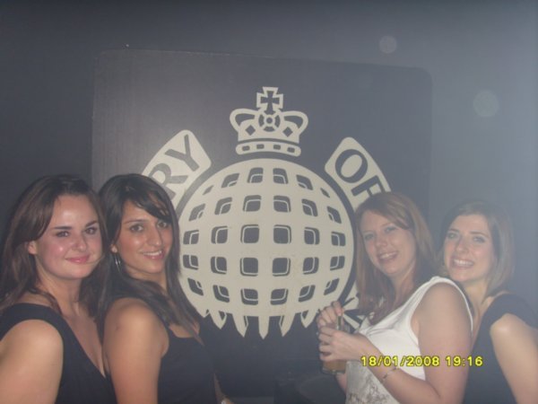 Us girls at the Ministry of Sound