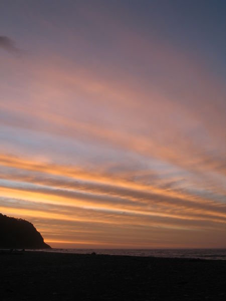 okarito sunset