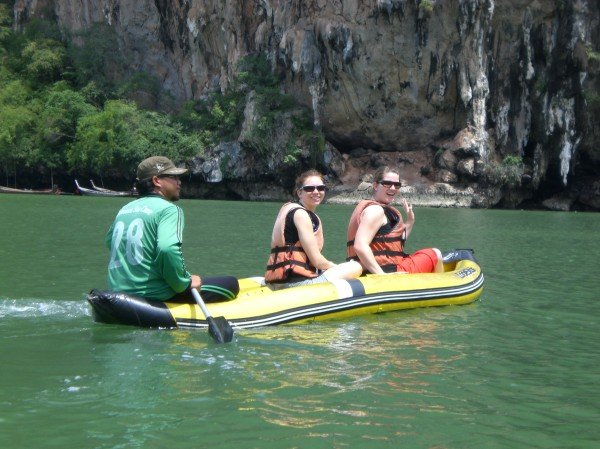 We also went sea canoeing. We thought we'd have to paddle, apparently not. A "paddler" was provided!