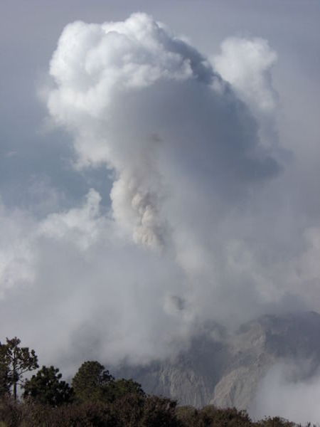 Volcano Sanitaquito Erupting