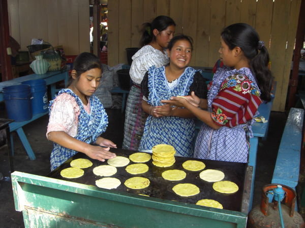 Girls Making Tortillas