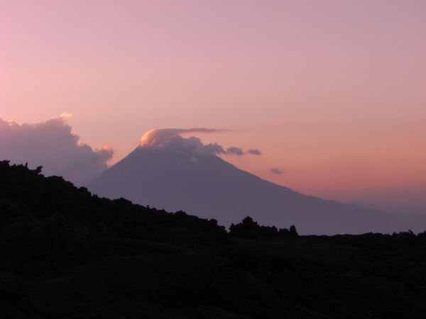 Sunset and Volcan Agua