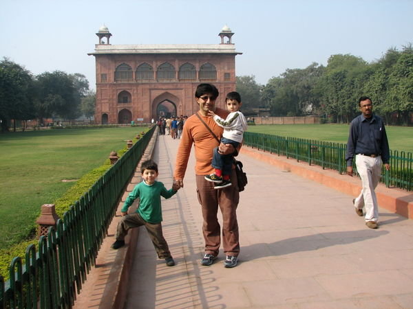 Dad and the Boys at the Red Fort
