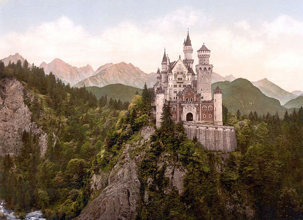 Neuschwanstein a finales del XIX