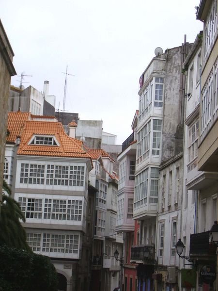 Calle en el centro de Coruña