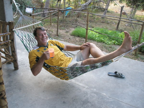 Dad and the new hammock