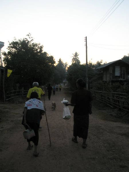 Walking to the Temple