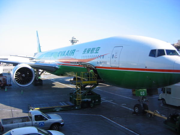 Our Plane from LAX to Taipei