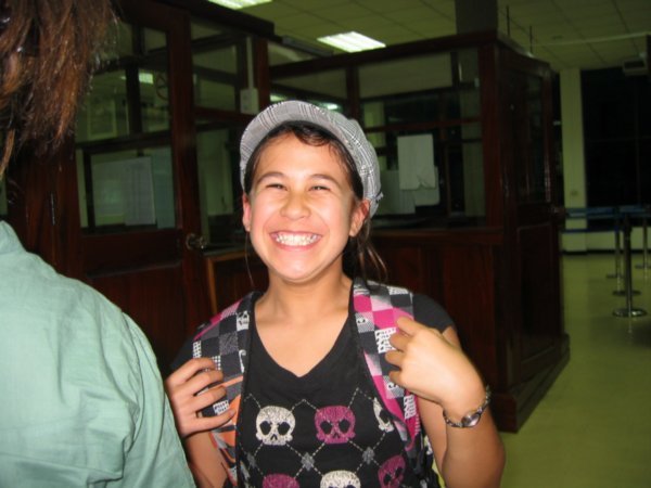 Steven's cousin Megan, just arrive in Luang Prabang from San Diego