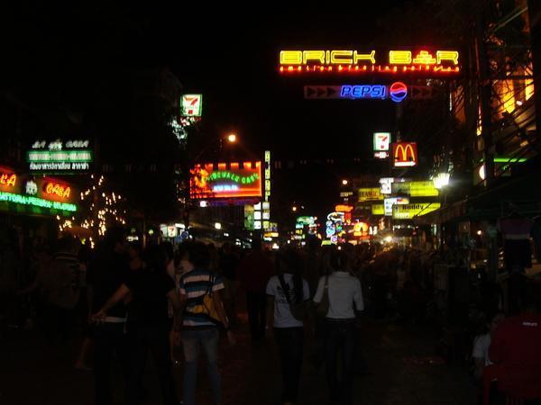 The Khao San Road at night