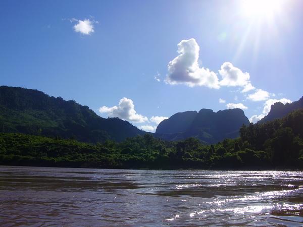 A beautiful view from our boat as we drifted down the mekong river