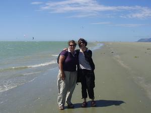 Me and paula on the beach in Nelson