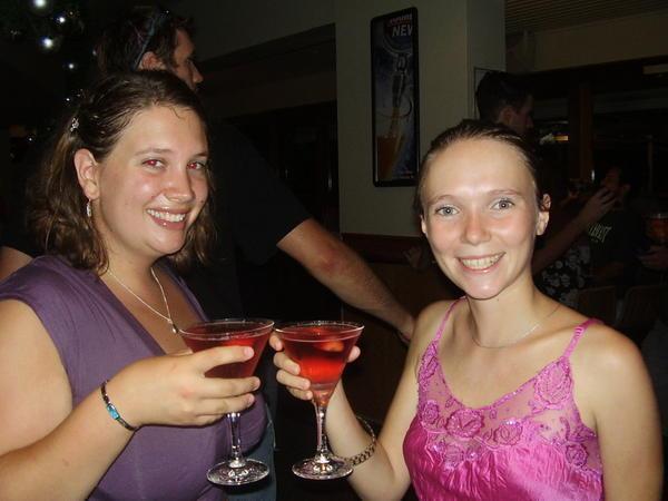 Ele and I enjoying our champagne cocktails on new years eve