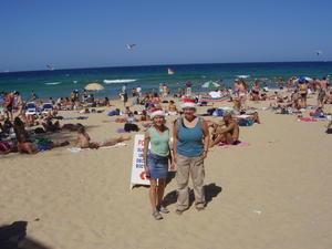 Us on Manly beach, Christmas day 
