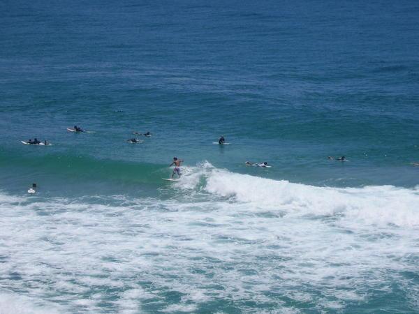 Surfers at Byron Bay