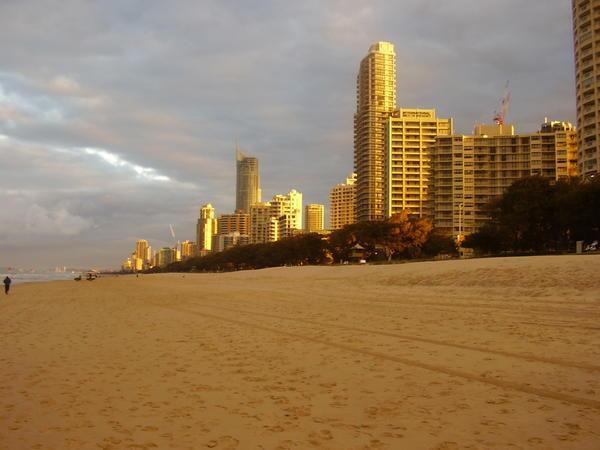 Surfers Paradise Skyscrapers at Sunset