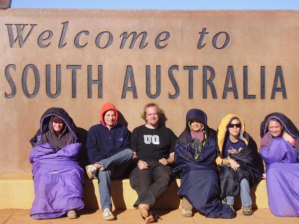 Our group at the border of south australia