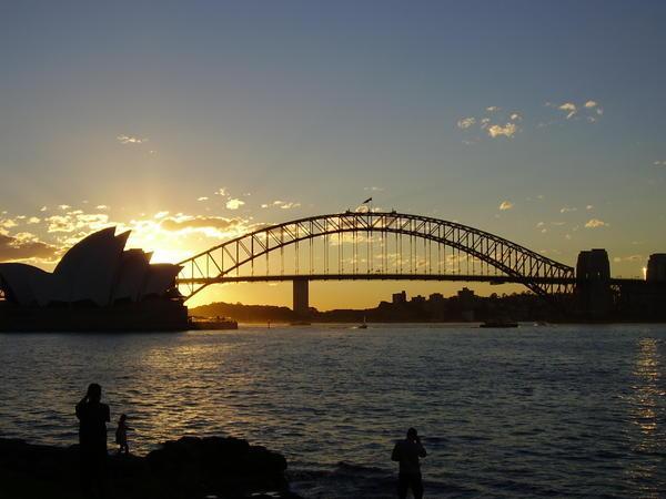 One last photo of the harbour bridge and opera house