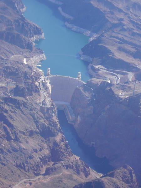 A close up of The Hoover Dam 