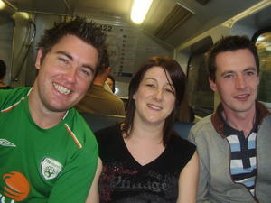 Barry, Geraldine and Thomas on the way to U2