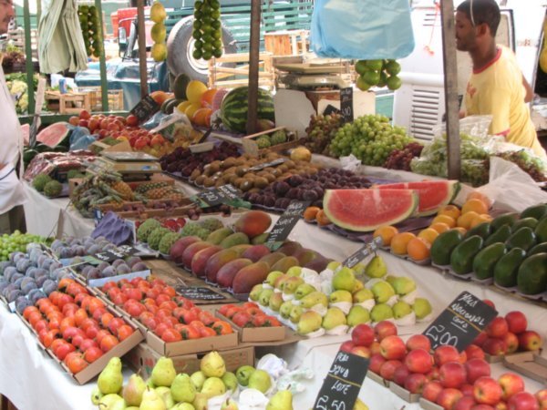 The colorful farmers market